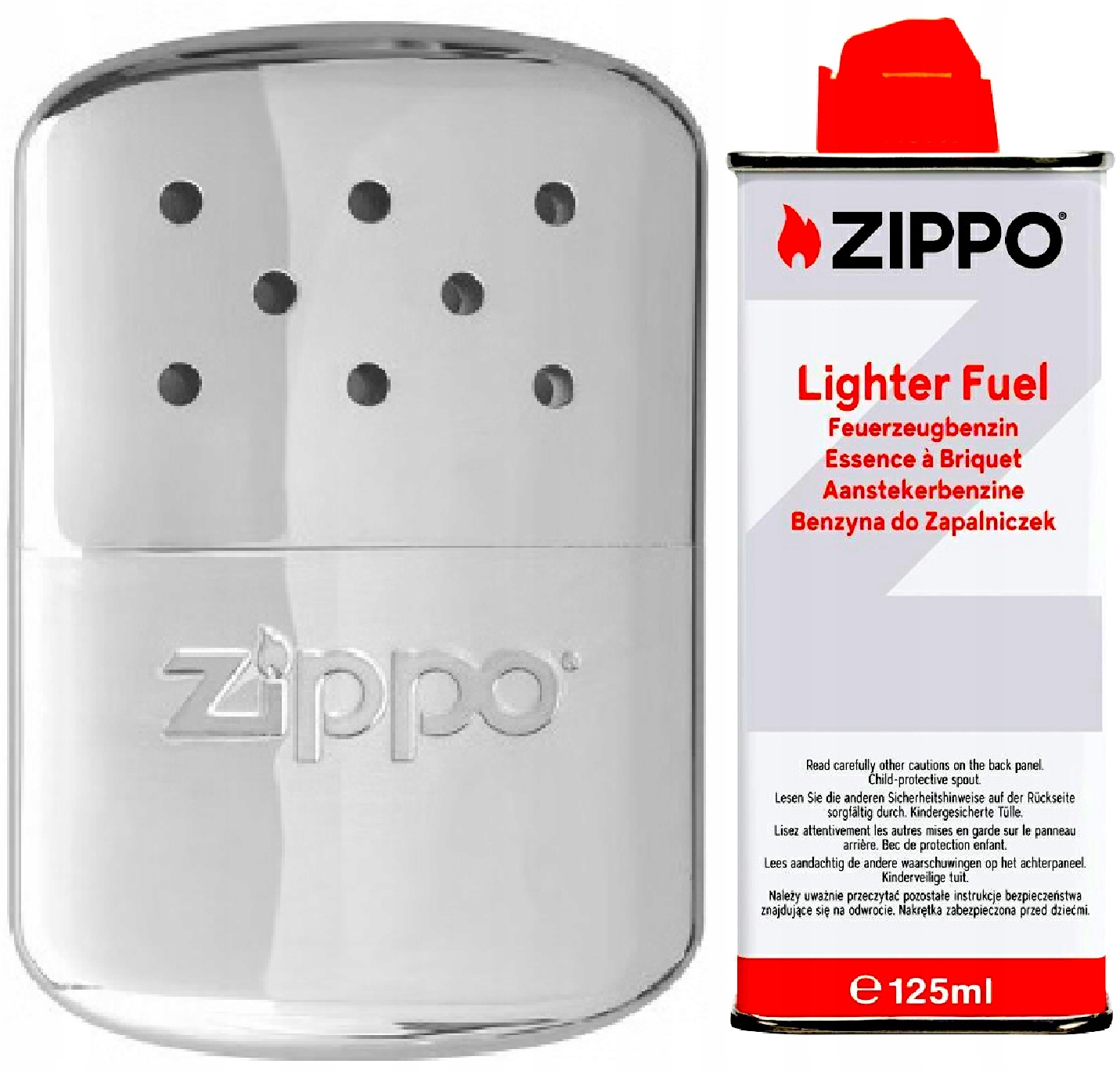 Sada Zippo Ohřívač rukou Zippo Chrome 12H Benzín Příslušenství