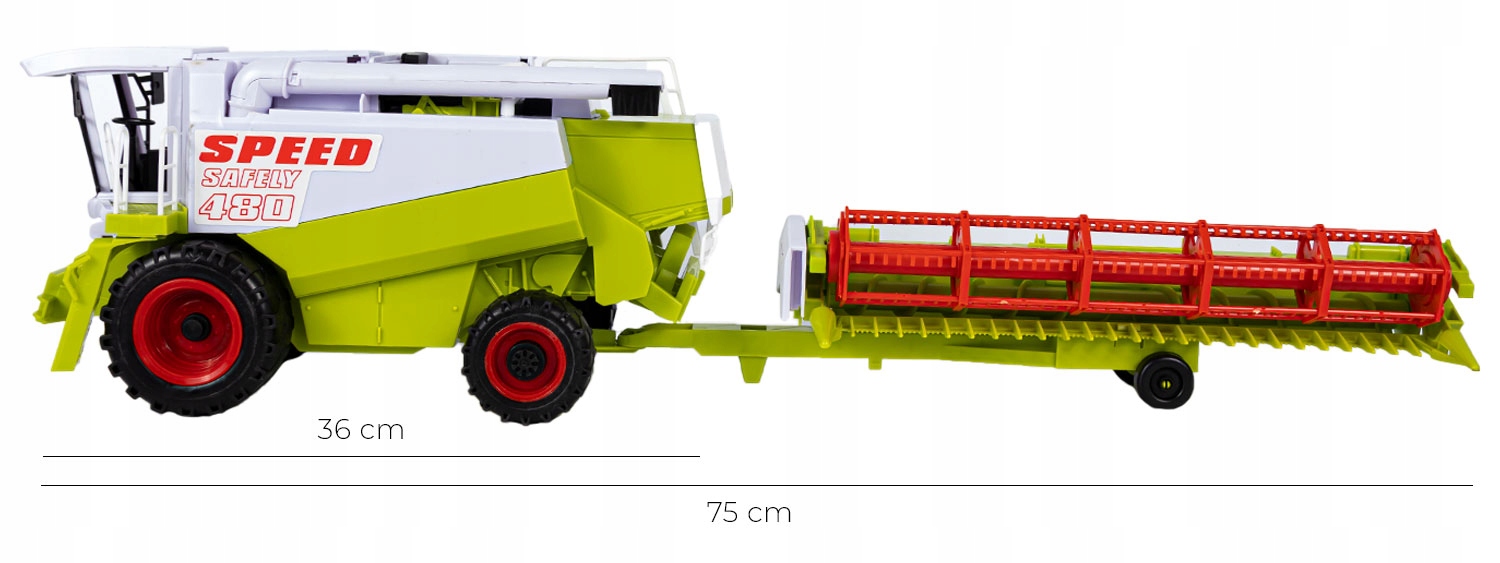Комбайн крупнозбиральний зернозбиральний Елементи пересувні 75 см Масштаб 1:16