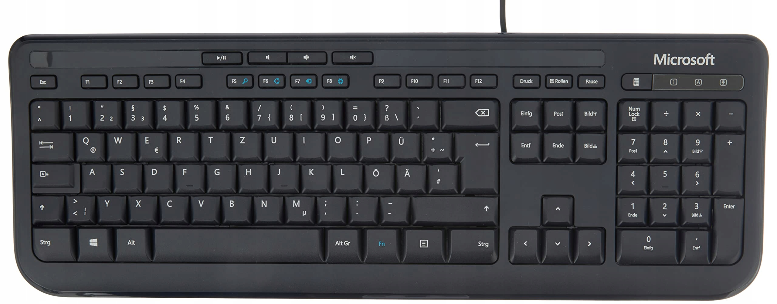 Klawiatura membranowa biurowa Microsoft Wired 600 Keyboard Qwertz De