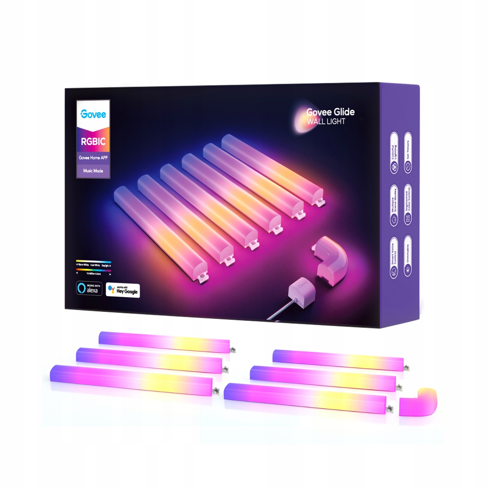 Govee H6062 Glide Wall (6+1) Led panely Rgbic