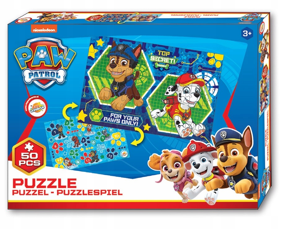 

Puzzle Nickelodeon Dwustronne 50 elem. Psi Patrol