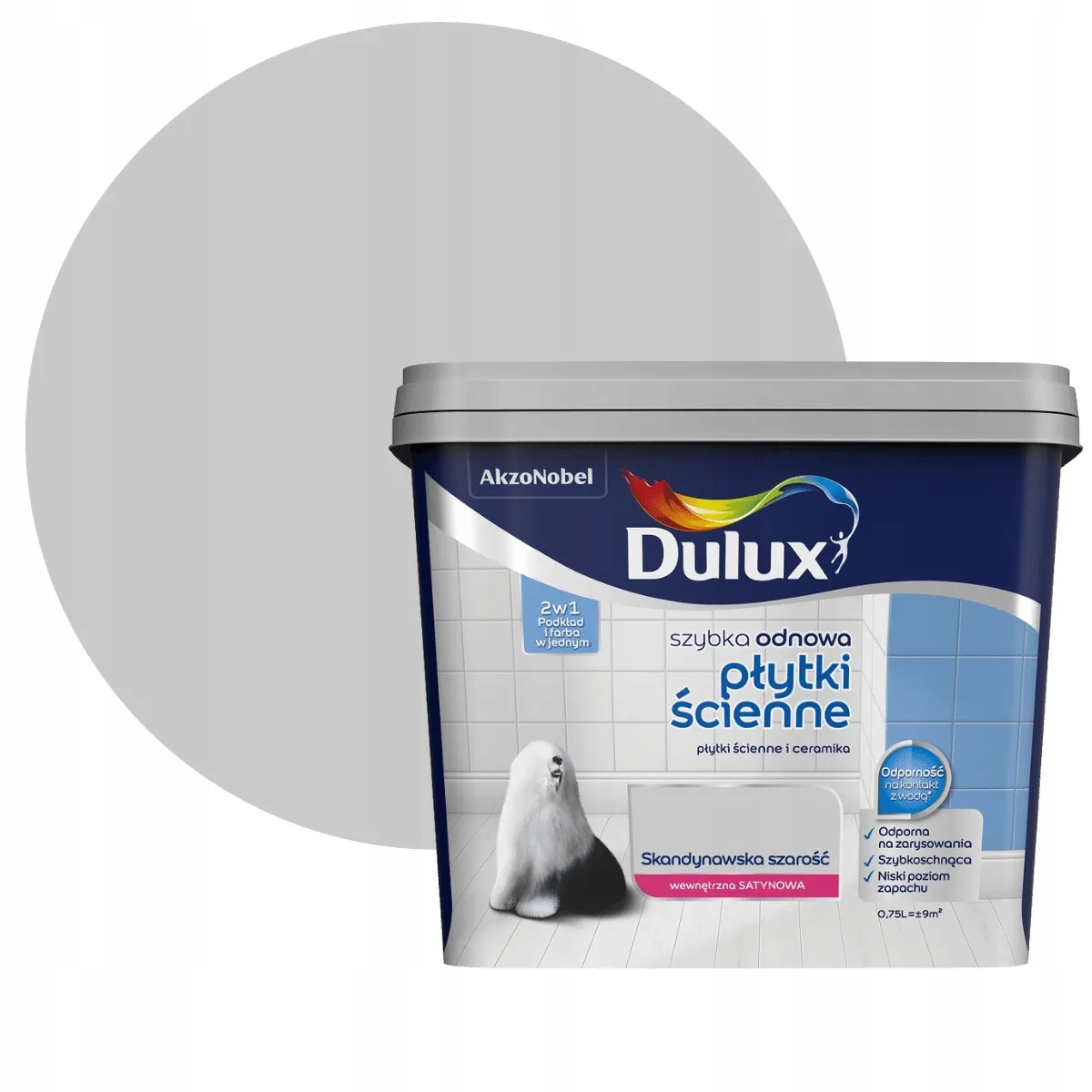 Dulux Rychlá Obnova Nástěnné dlaždice Skandinávská šedá 0,75L