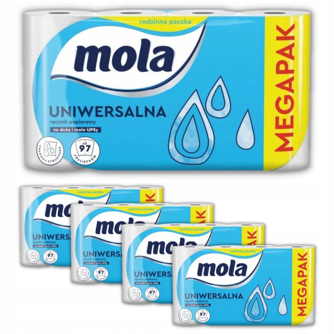 

Ręczniki papierowe Mola Ultra Chłonne 4 rolki x 5