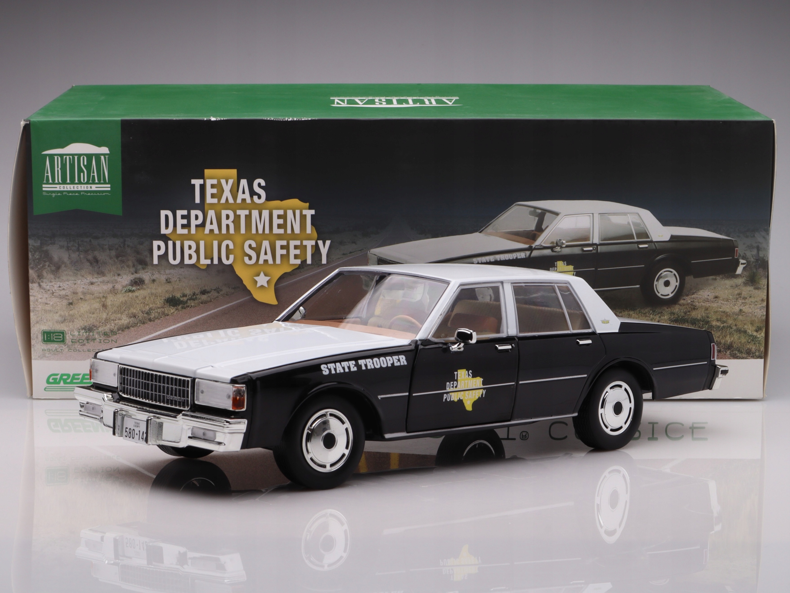 Veřejná bezpečnost ministerstva Chevrolet Caprice Texas 1987 Greenlight 1:18