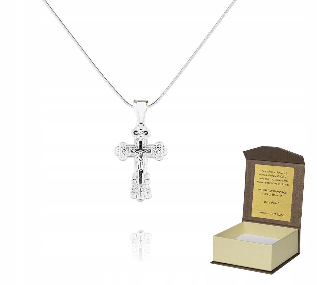 Stříbrný řetízek Pravoslavný Křížek 50 cm L2K24