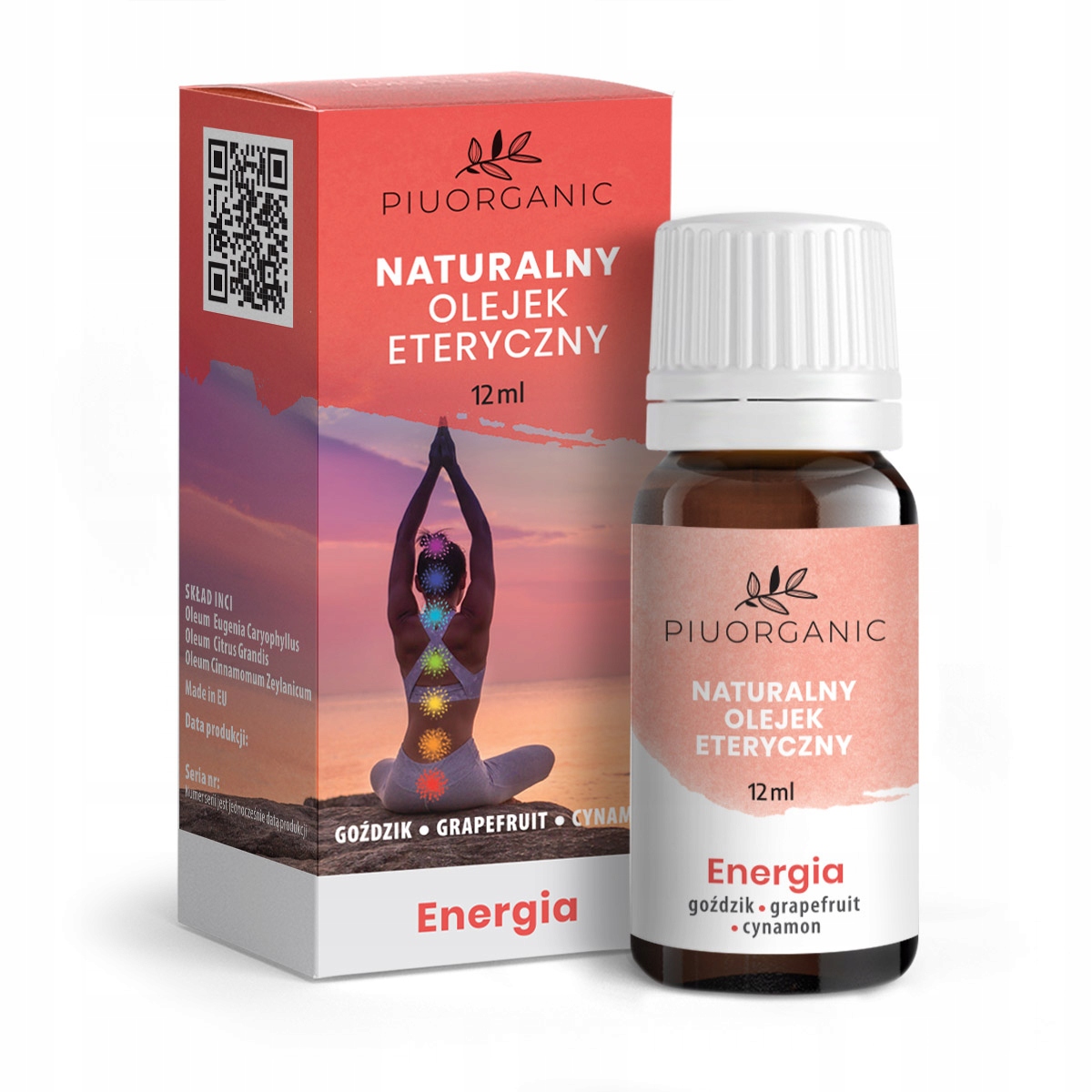 OLEJEK ETERYCZNY 100% NATURALNY ENERGIA AROMATERAPIA PREMIUM MIX BLEND 10ml Marka PIUORGANIC