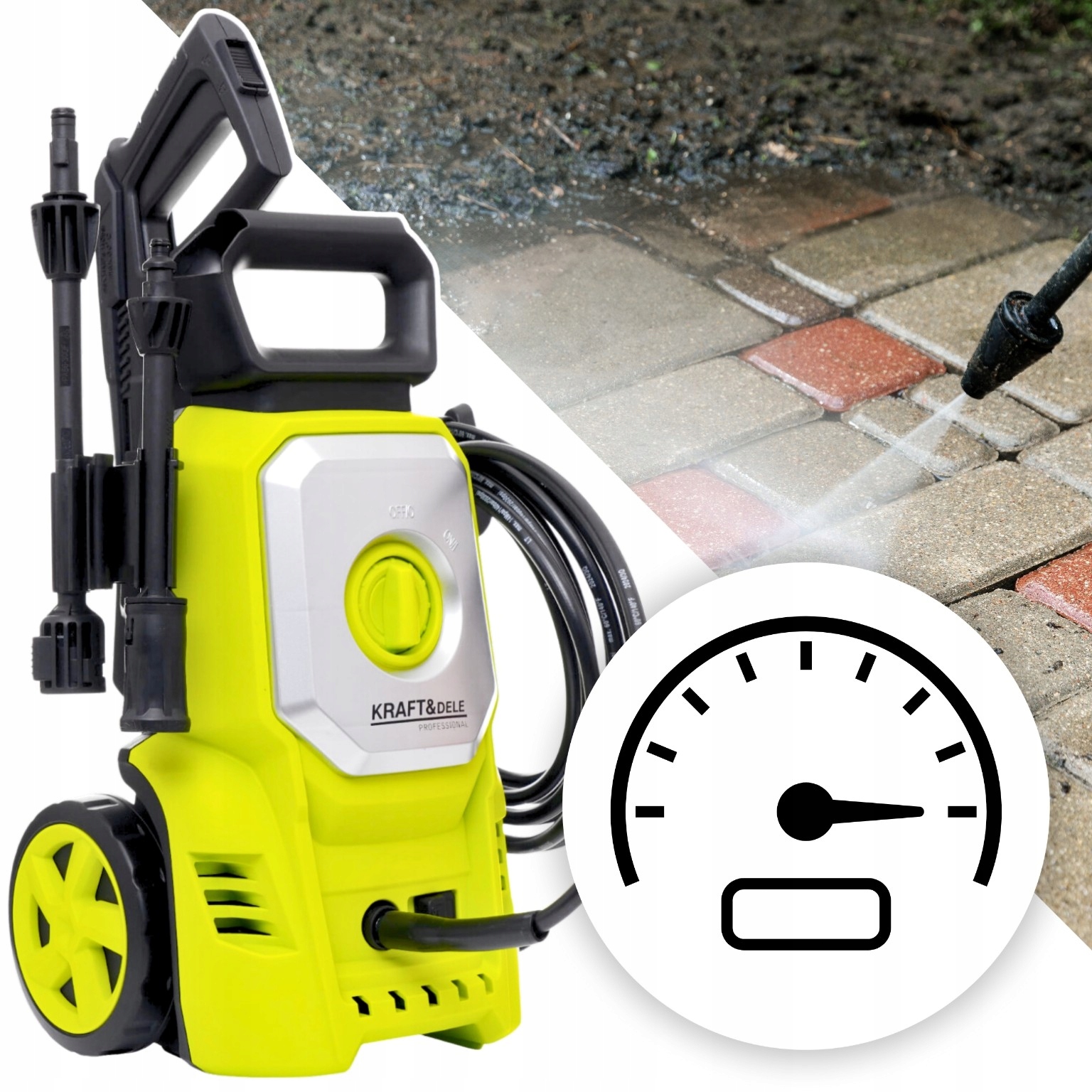 MYJKA CIŚNIENIOWA 250 BAR POMPA MOCNA SAMOSSĄCA INDUKCJA DUŻY ZESTAW 2500W Stan opakowania oryginalne