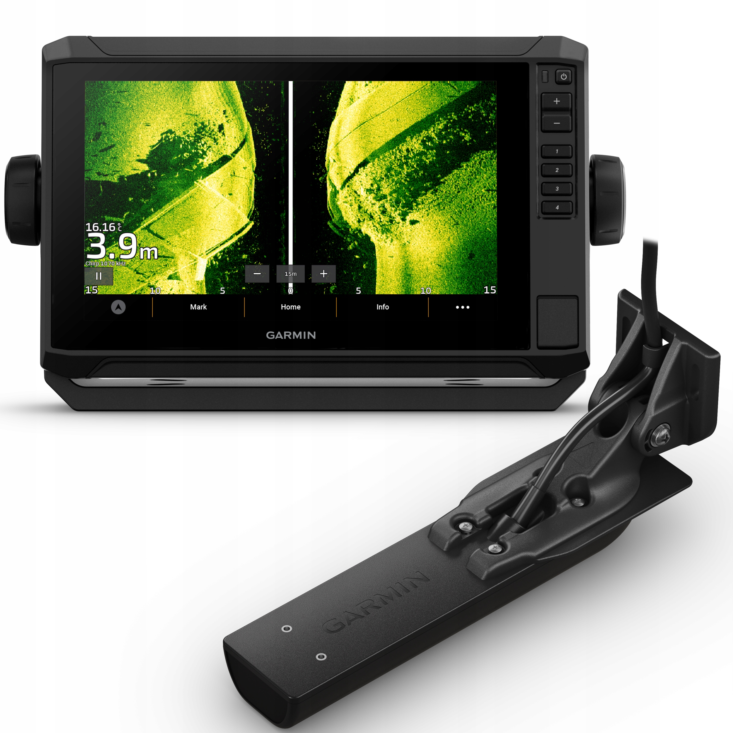 Garmin Echomap UHD2 92sv z przetwornikiem GT56UHD-TM obsługa Livescope