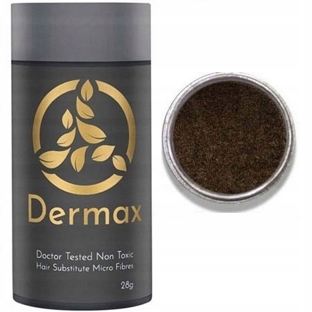 Dermax 28 g Kosmetika na zahušťování mikrovláken, barva středně hnědá