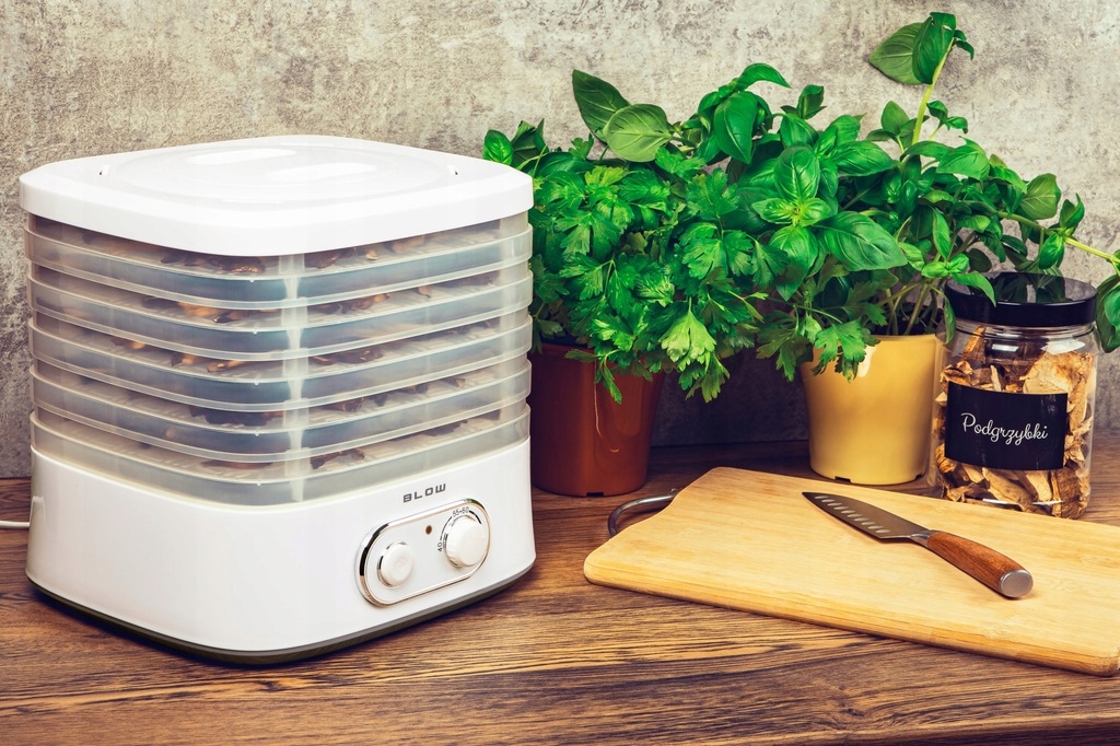 SUSZARKA DO GRZYBÓW OWOCÓW WARZYW RYB REGULACJA 5 SIT Kolor dominujący biały