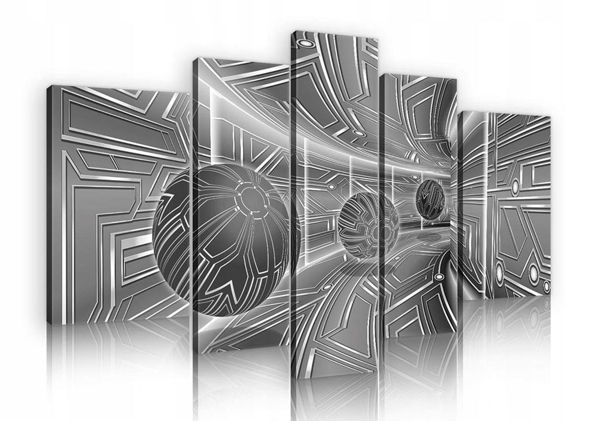 Obraz Na Plátně Canvas 170x100 Tunel Chodba Koule 3D Hloubka Abstrakce