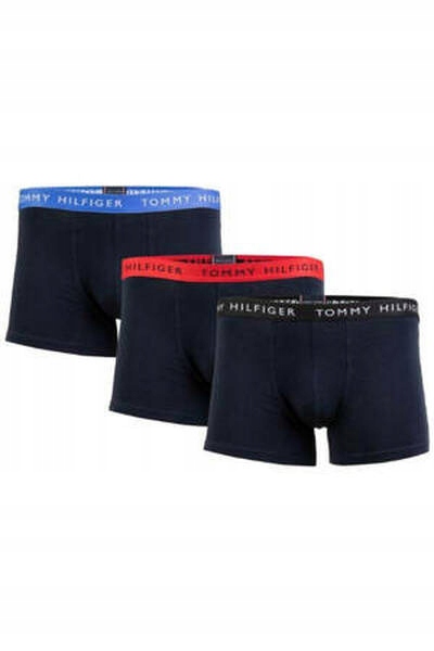 Tommy Hilfiger pánské boxerky XL 3-pack, tmavě modrá bavlna, elastické logo