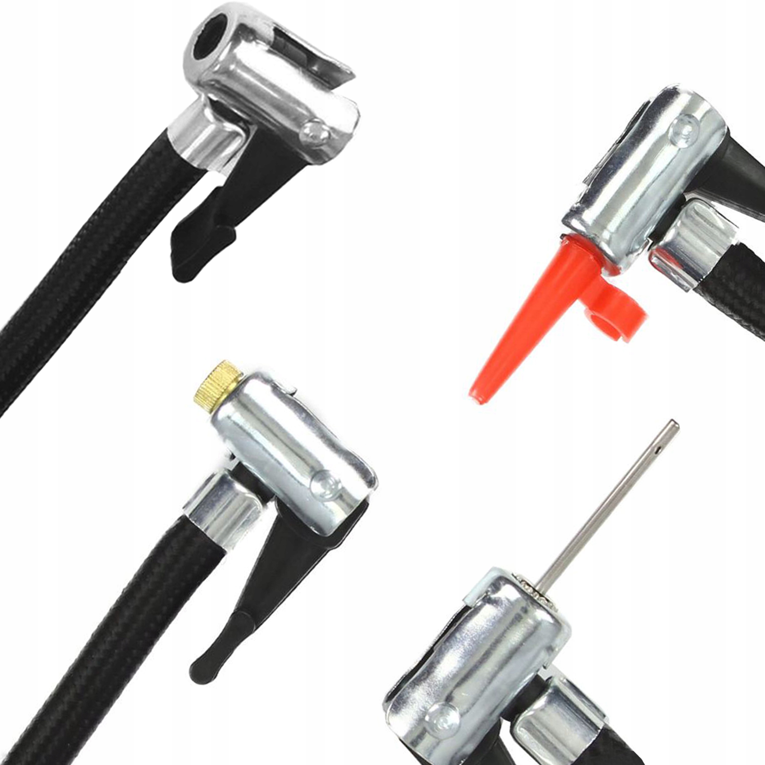 POMPKA ROWEROWA NOŻNA DWUTŁOKOWA SAMOCHODOWA MOCNA Kolor dominujący odcienie niebieskiego