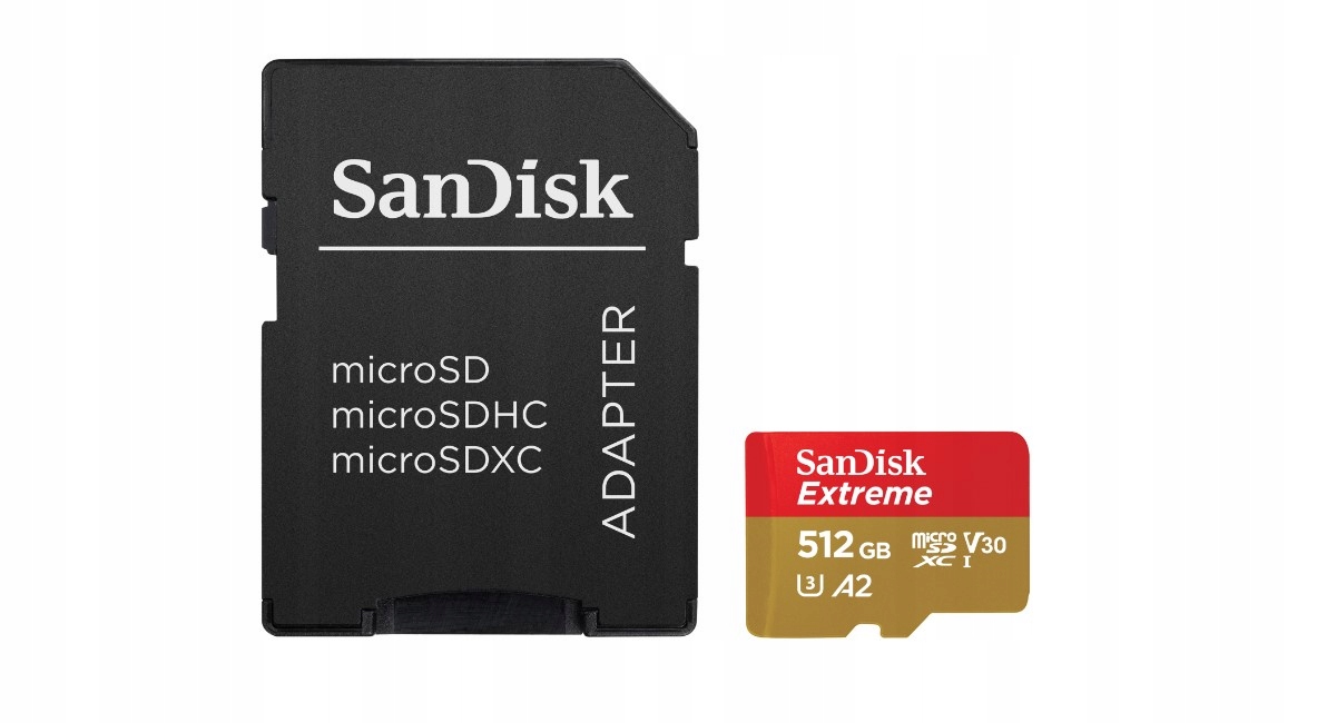 Sandisk Karta pamięci Extreme micro Sd XC 512 Gb 190/130MB/s V30 Uhs U3 A2
