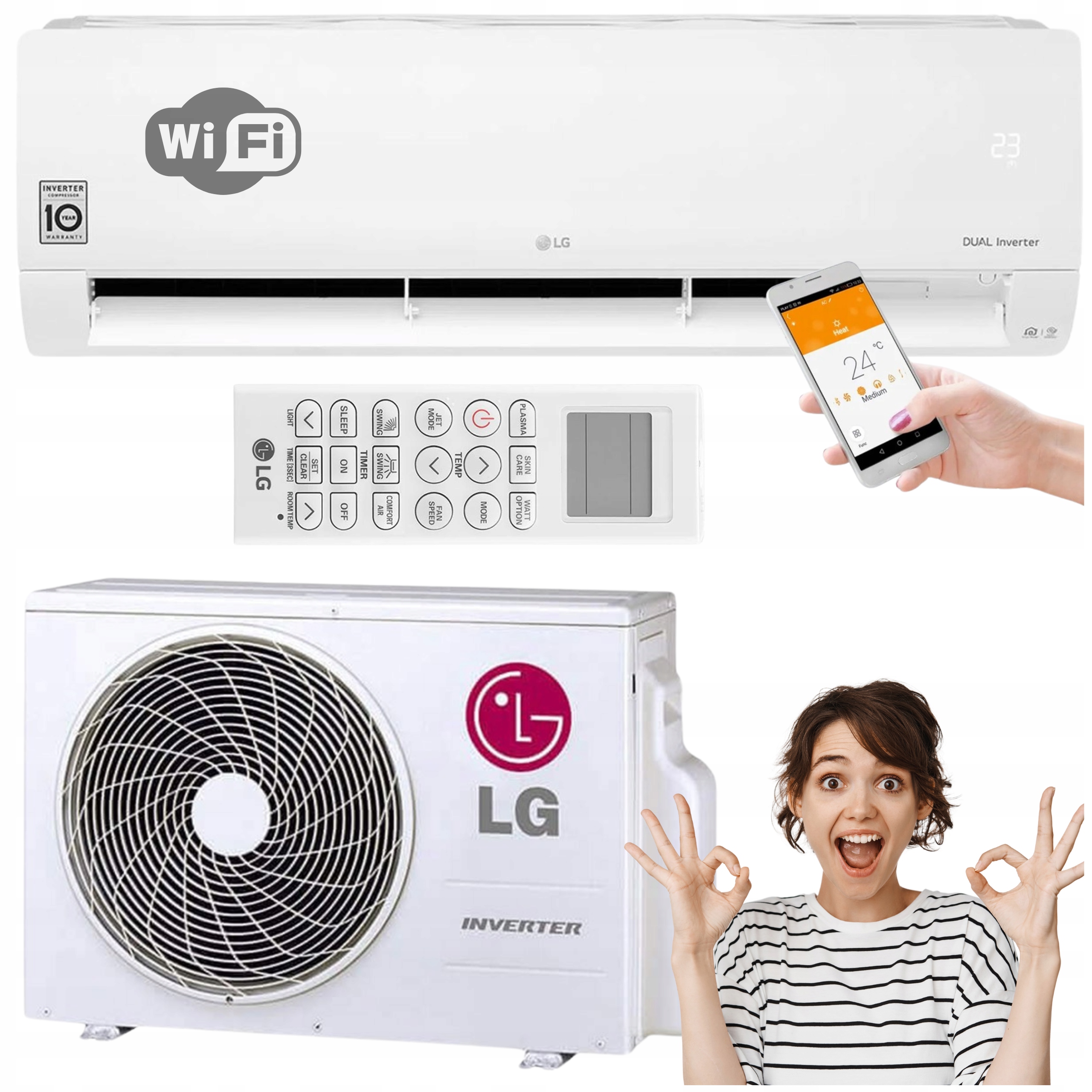 Klimatizátor Lg Standard 2 3,5 kW WiFi Tichá Klimatizácia Do Domácnosti