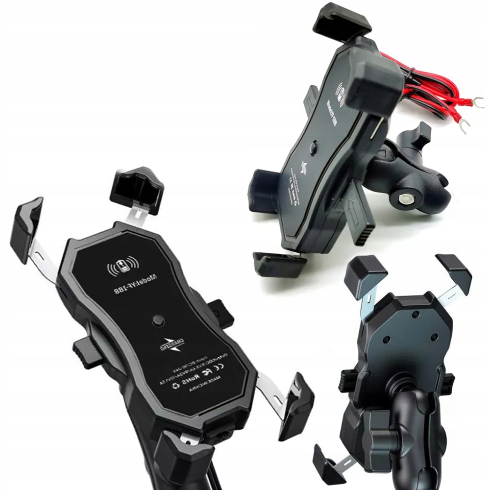 

Motocyklowy Uchwyt Telefon Indukcyjny Qi QC3.0