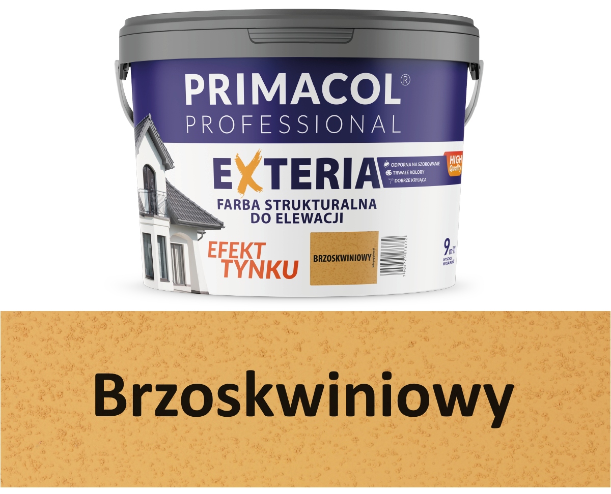 Primacol Struktural Barva Paint Exterier 9L Broskev