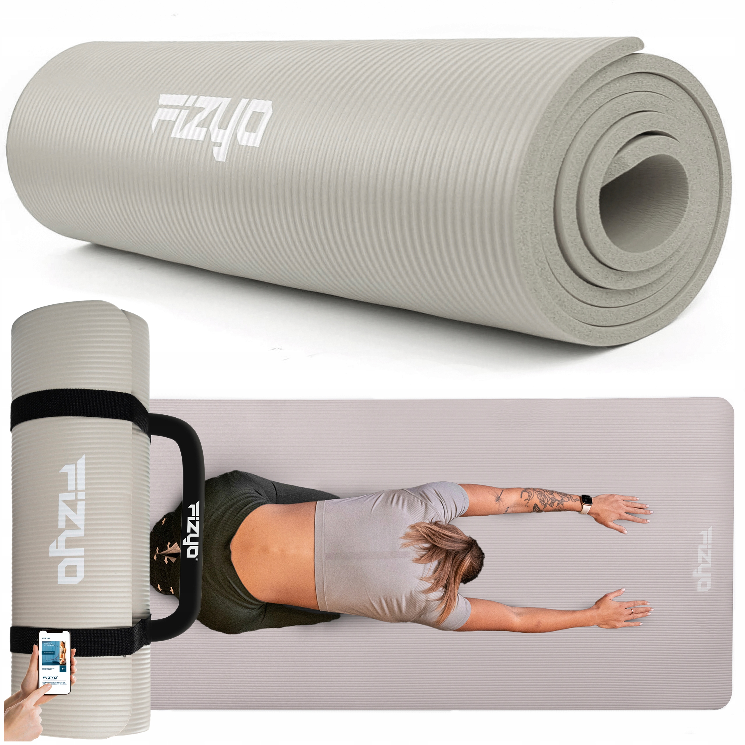 Duża Mata do Ćwiczeń Jogi Pilatesu 190x100 Karimata Nbr Fitness Gruba 1,5cm