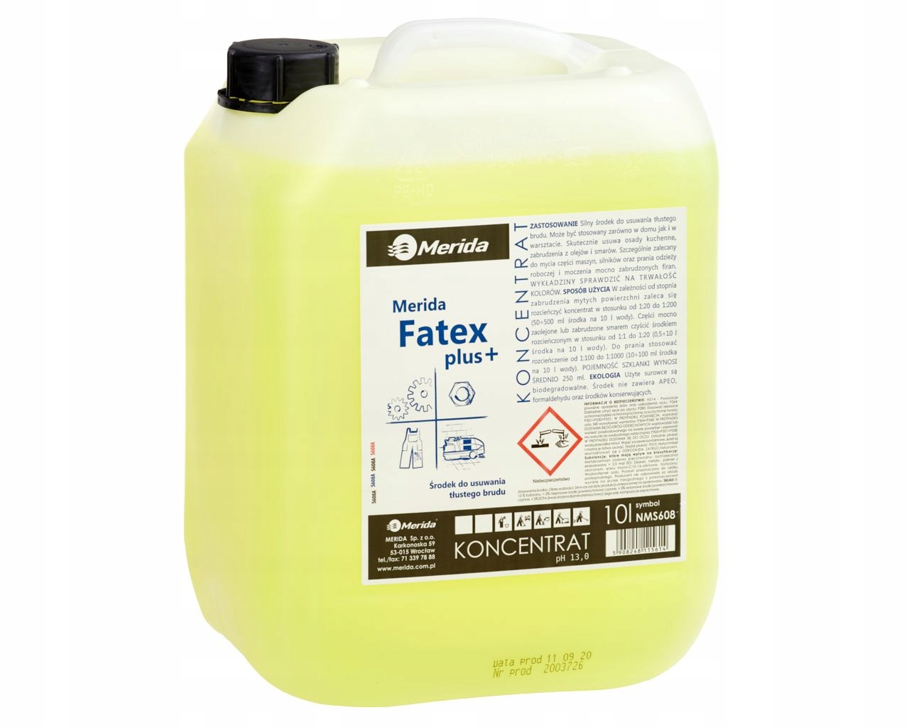 Środek do usuwania tłustego brudu Fatex+ 10L Merida NMS608 10