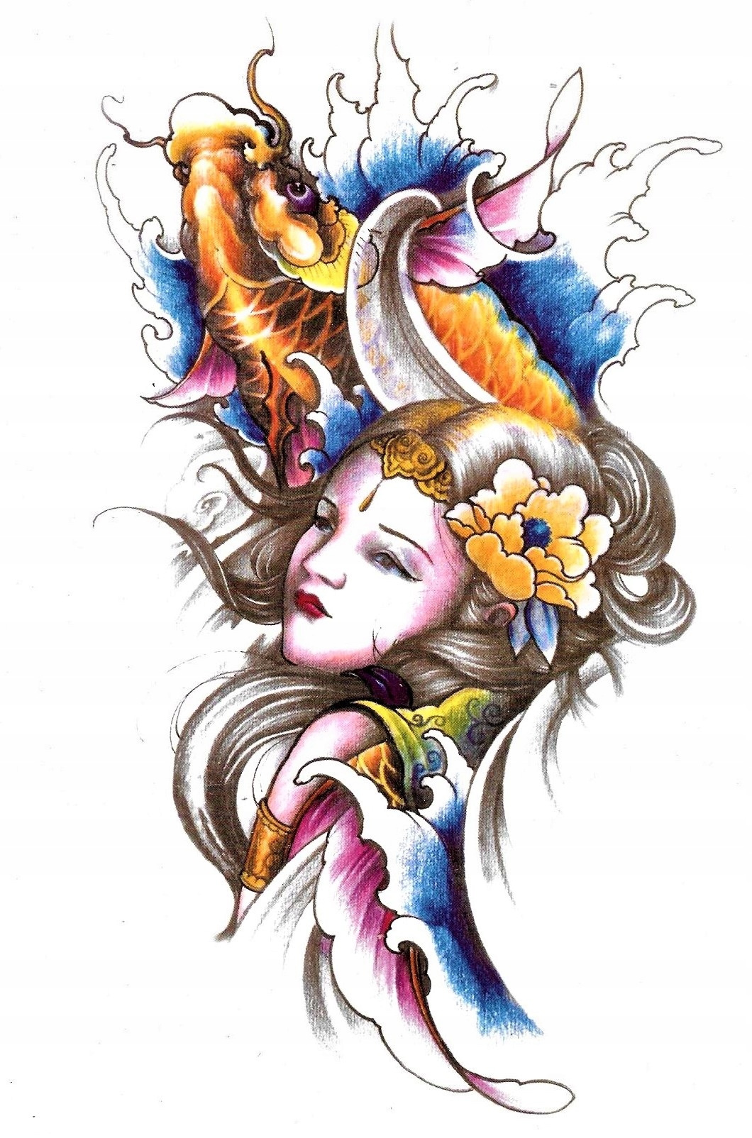 

Tatuaż Tymczasowy zmywalny kolorowy twarz kobiety