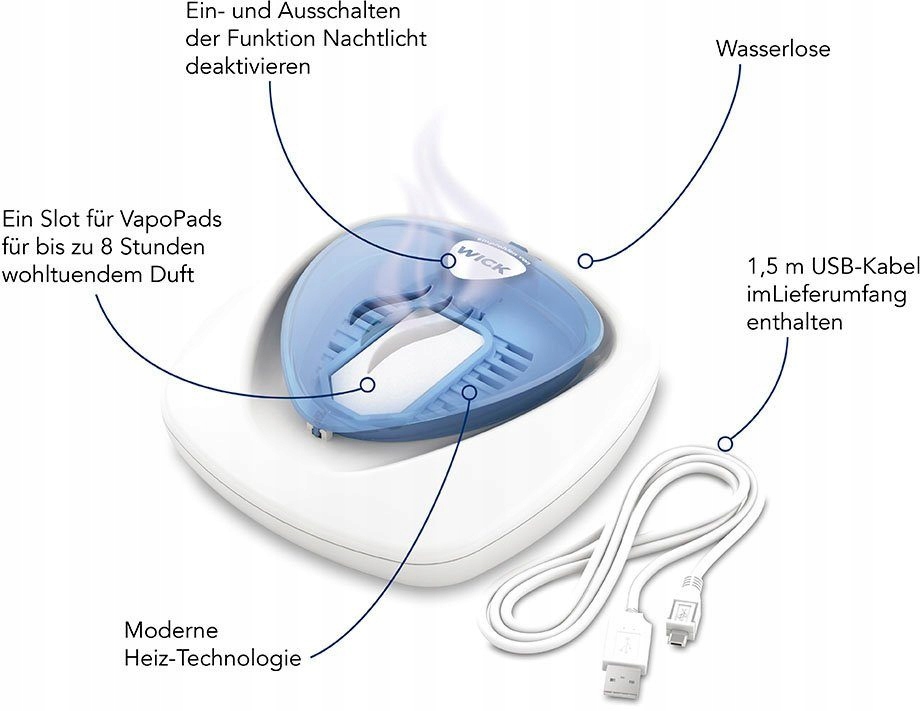 WICK WH1800EU DYFUZOR OLEJKÓW ETERYCZNYCH BEZWODNY NA WKŁADY Marka inna