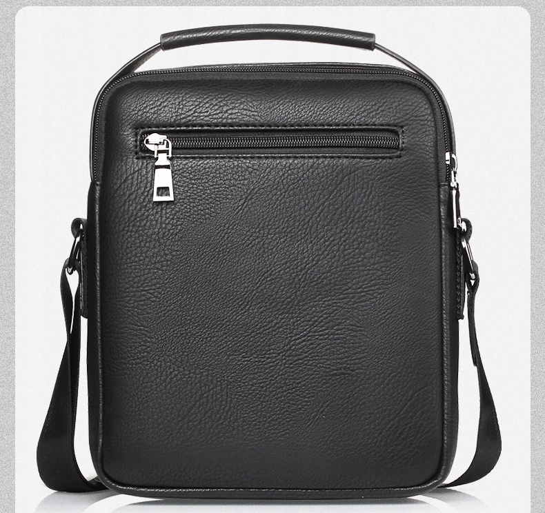 LISTONOSZKA MĘSKA NA RAMIĘ Z KIESZENIĄ TORBA DO RĘKI CZARNA Model LMKieC