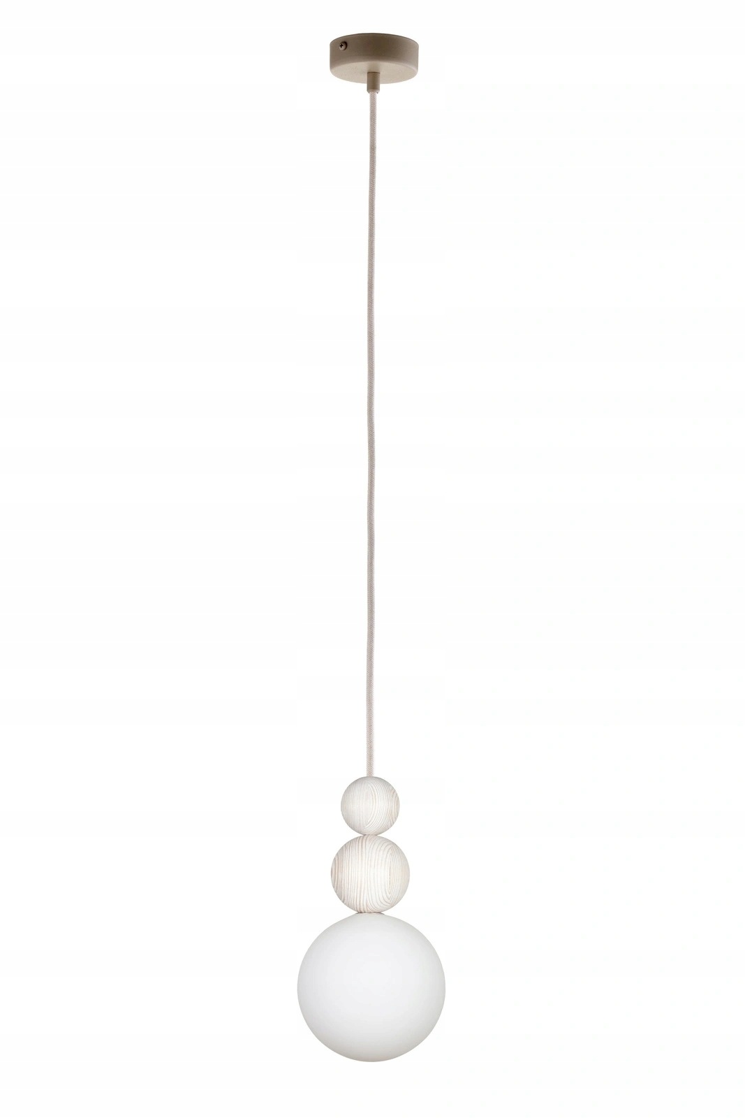 Závěsná lampa Rona japandi skleněná koule dřevo G9 12W Sigma Lighting
