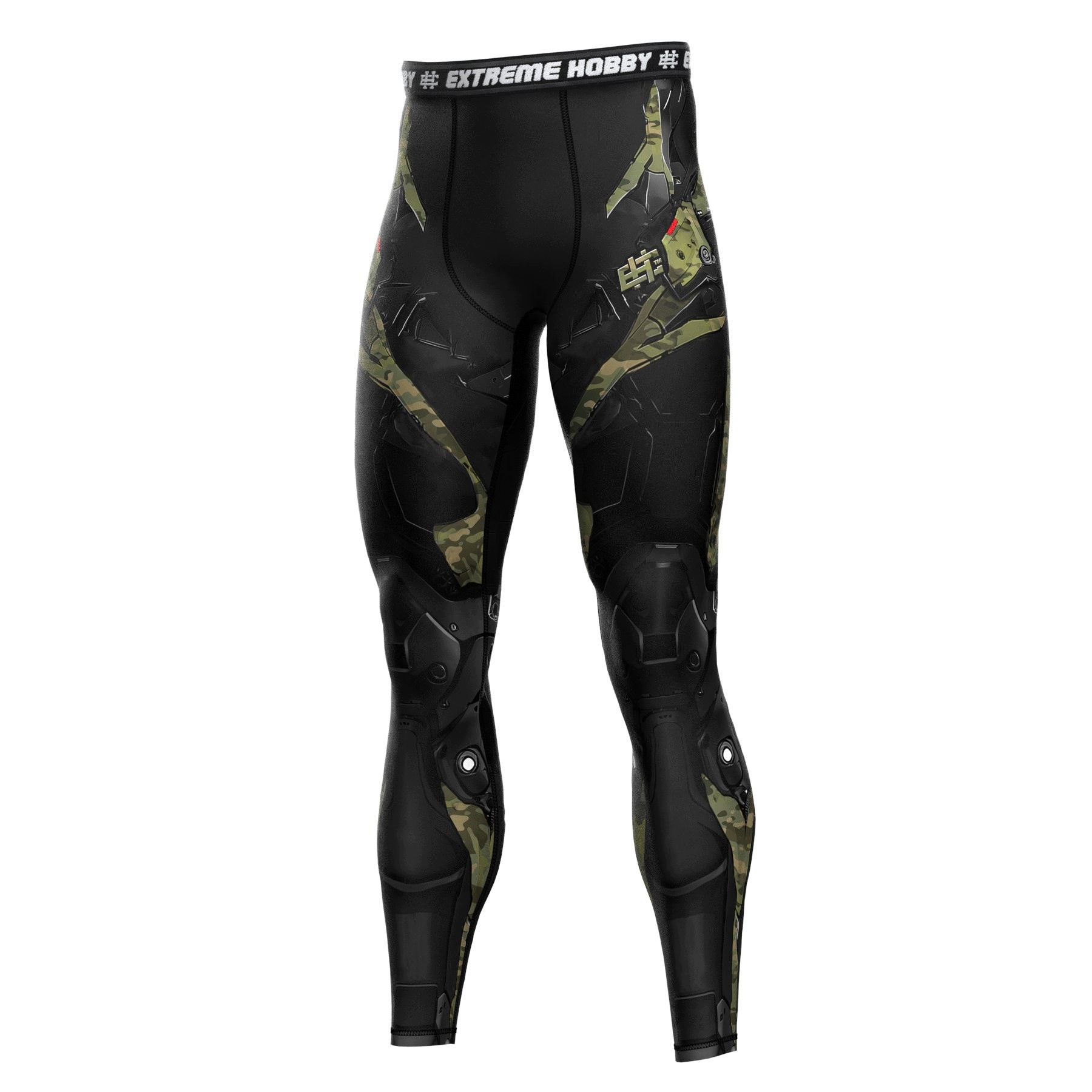 Extreme Hobby Legginsy sportowe treningowe męskie siłownia Mma Ir Force 2XL