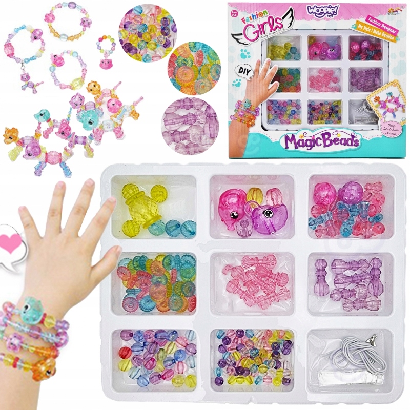 PREZENT DLA DZIEWCZYNKI NA URODZINY 6 7 LAT ZESTAW DO ROBIENIA BRANSOLETEK