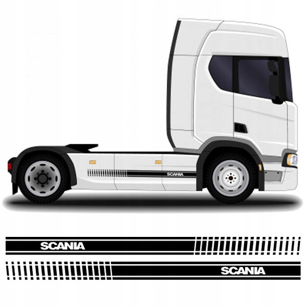 

Naklejki pasy Scania na bok, spojler międzyosiowy