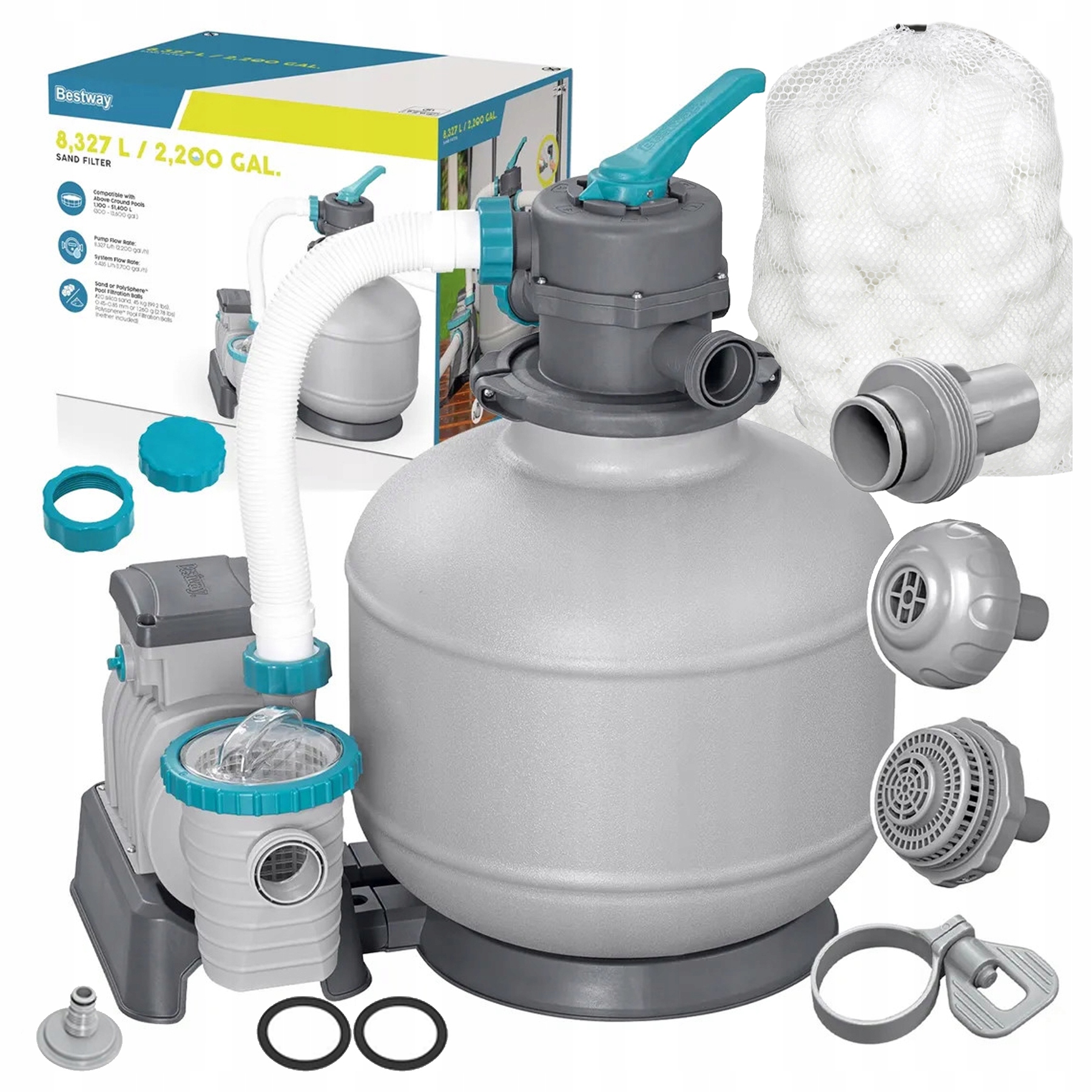 Bestway 58499 Filtrační Písková Pumpa Pro Bazény 8327 l/h Filtrační Kuličky