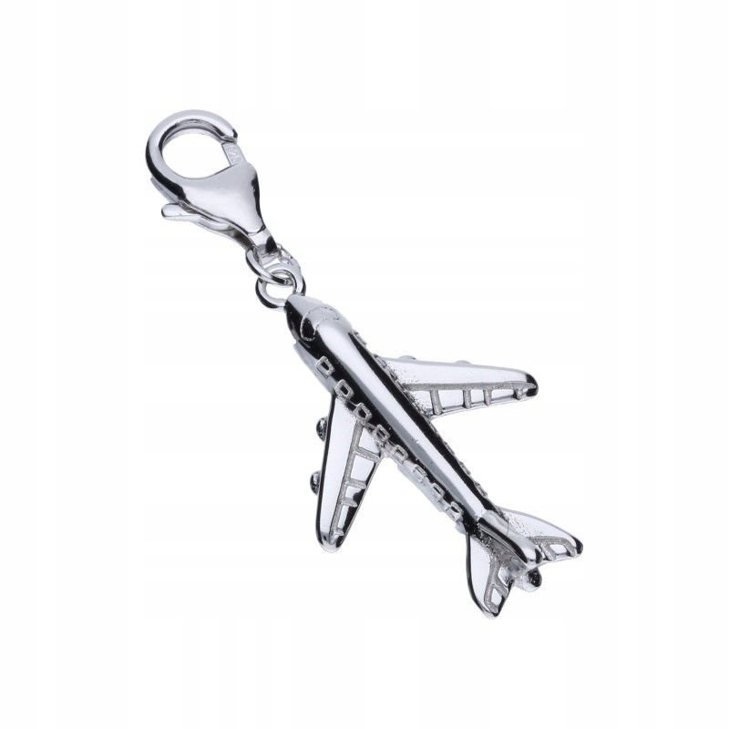 

Zawieszka srebrna samolot charms