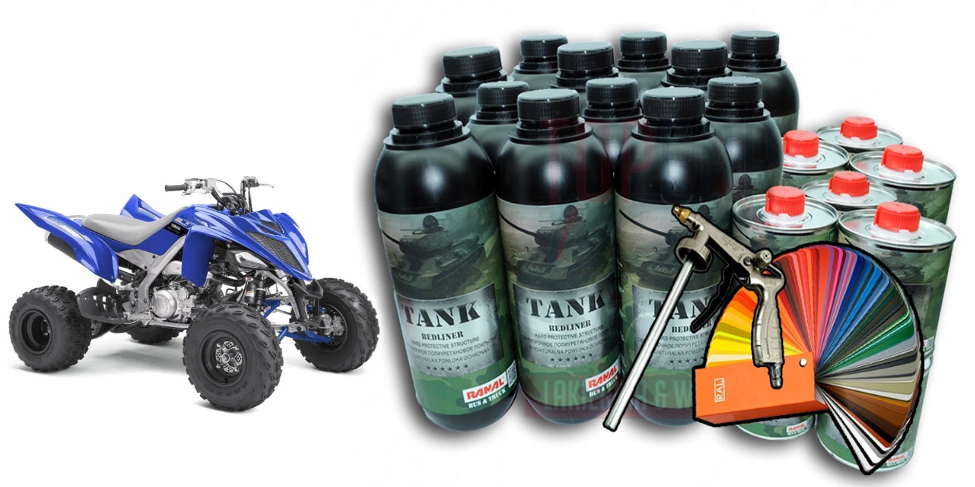 RANAL TANK YAMAHA RAPTOR KOLOR 12szt PISTOLET