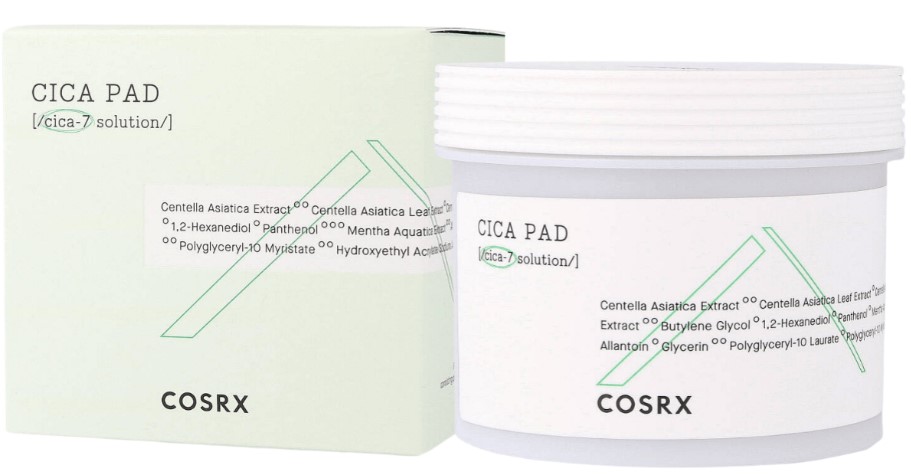 Cosrx Pure Cica Zklidňující tonizující vločky s pupečníkem asijským 90 kusů