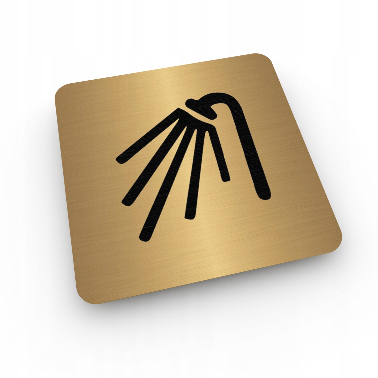 Oznakowanie toalety WC PRYSZNIC złoty