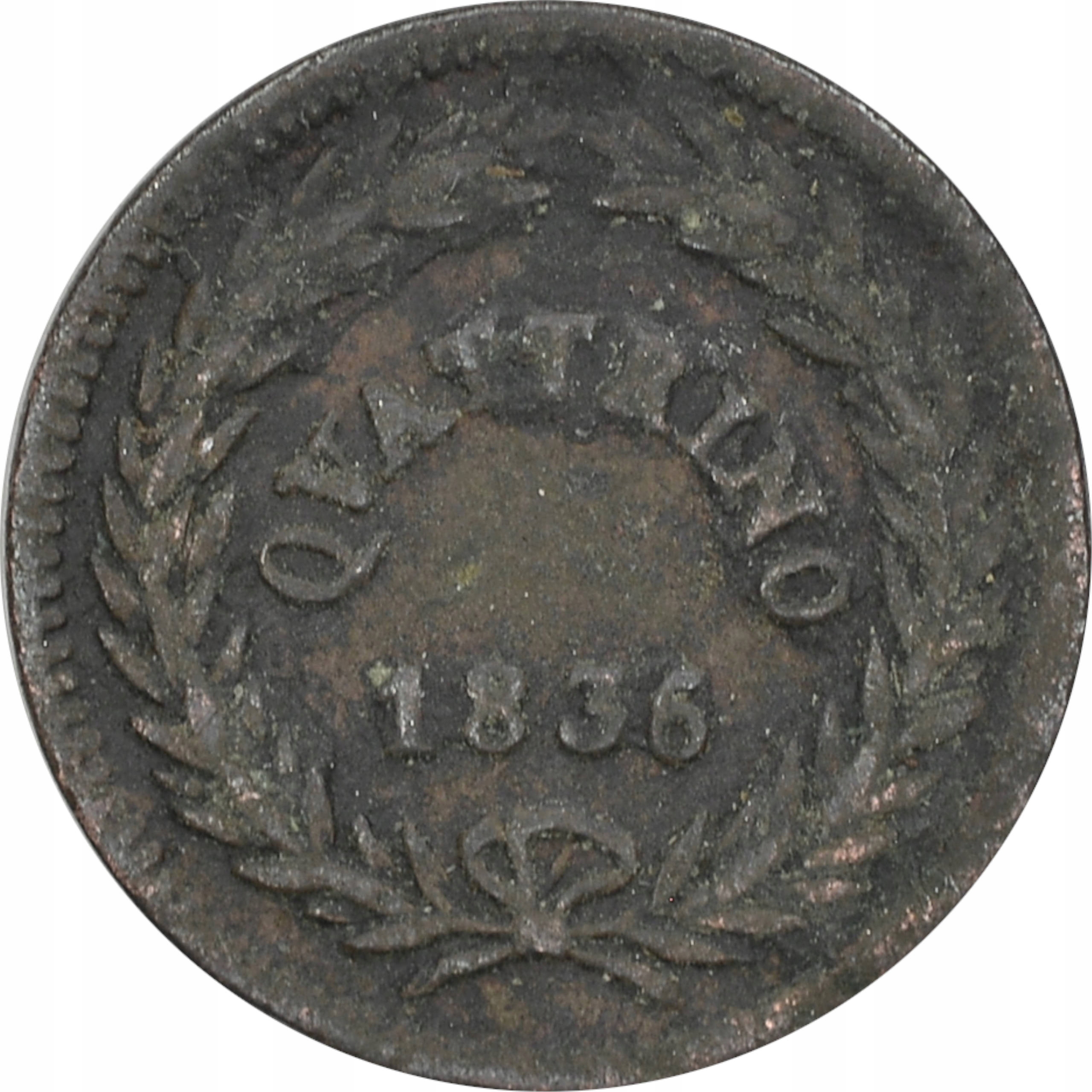 16.PAPIESTWO, GRZEGORZ XVI, QUATTRINO 1836/ VI B