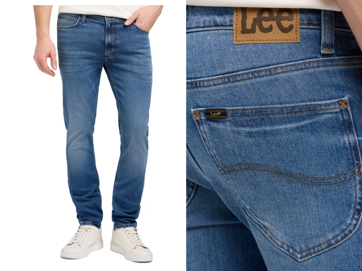 Lee Luke světlé džíny zúžené slim tapered kalhoty Armstrong W36 L32