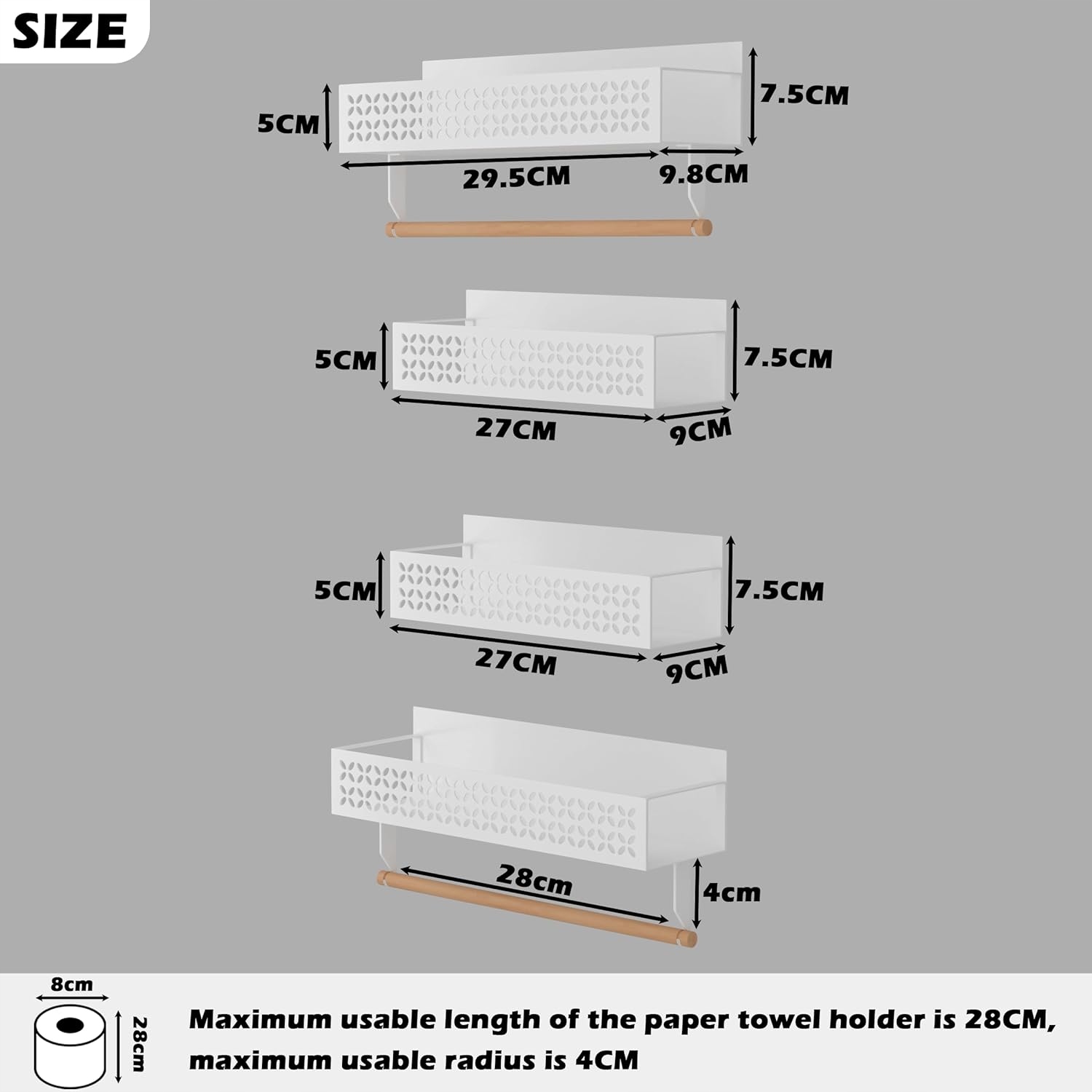 MAGNETYCZNA PÓŁKA NA LODÓWKĘ ORGANIZER NA PRZYPRAWY Z UCHWYTEM NA RĘCZNIKI Kod producenta MAGNETYCZNA PÓŁKA NA LODÓWKĘ ORGANIZER