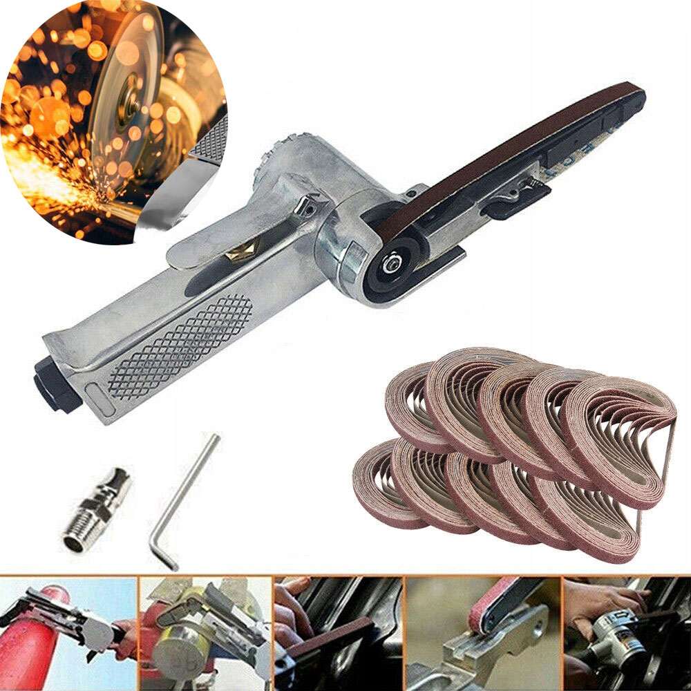 Pneumatická Pásová Bruska 10X330 MM 25 Ks Nekonečná Páska