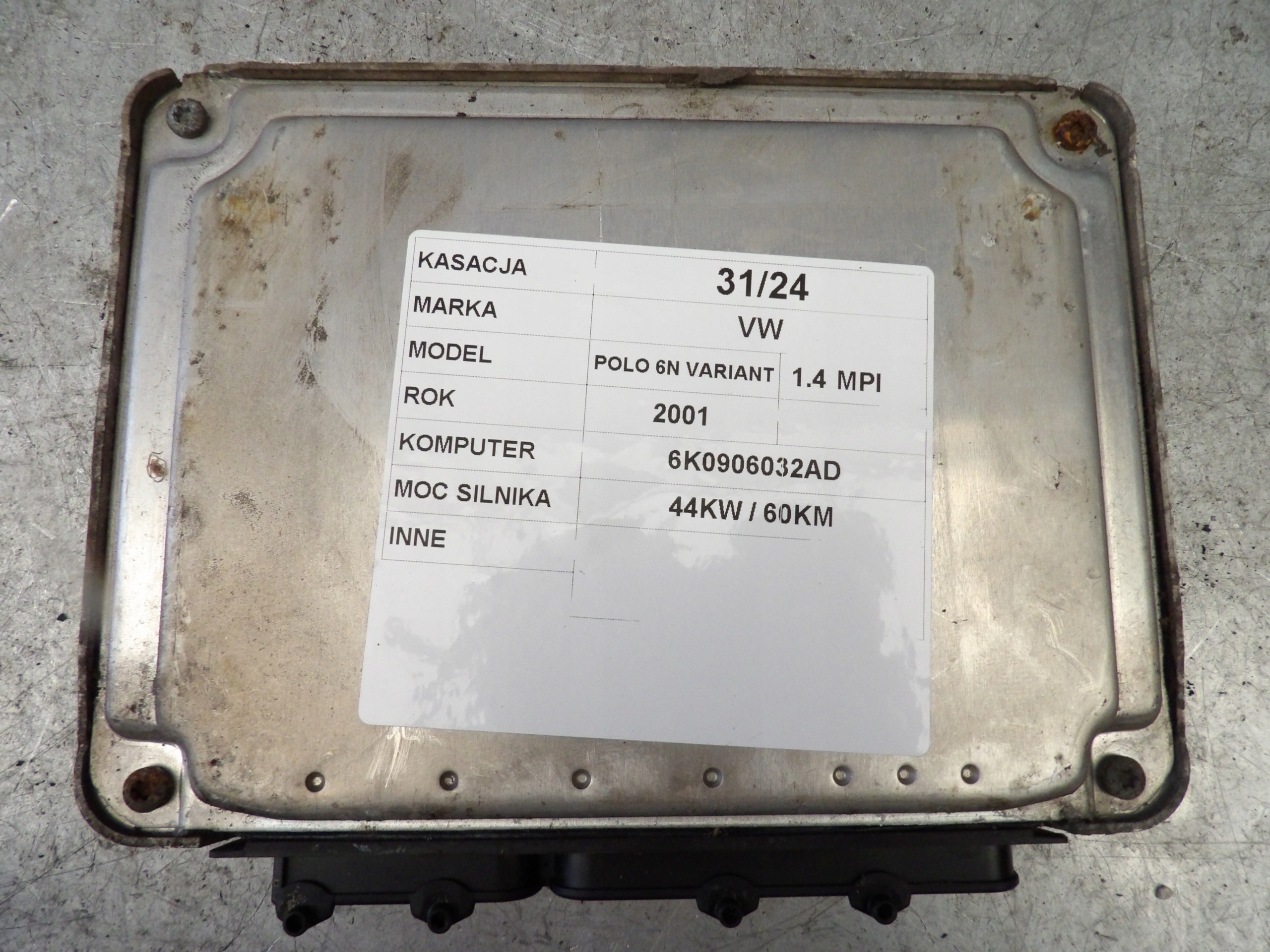 VW Polo 6N computer control unit 0261207229 6K0906032AD 26SA7392