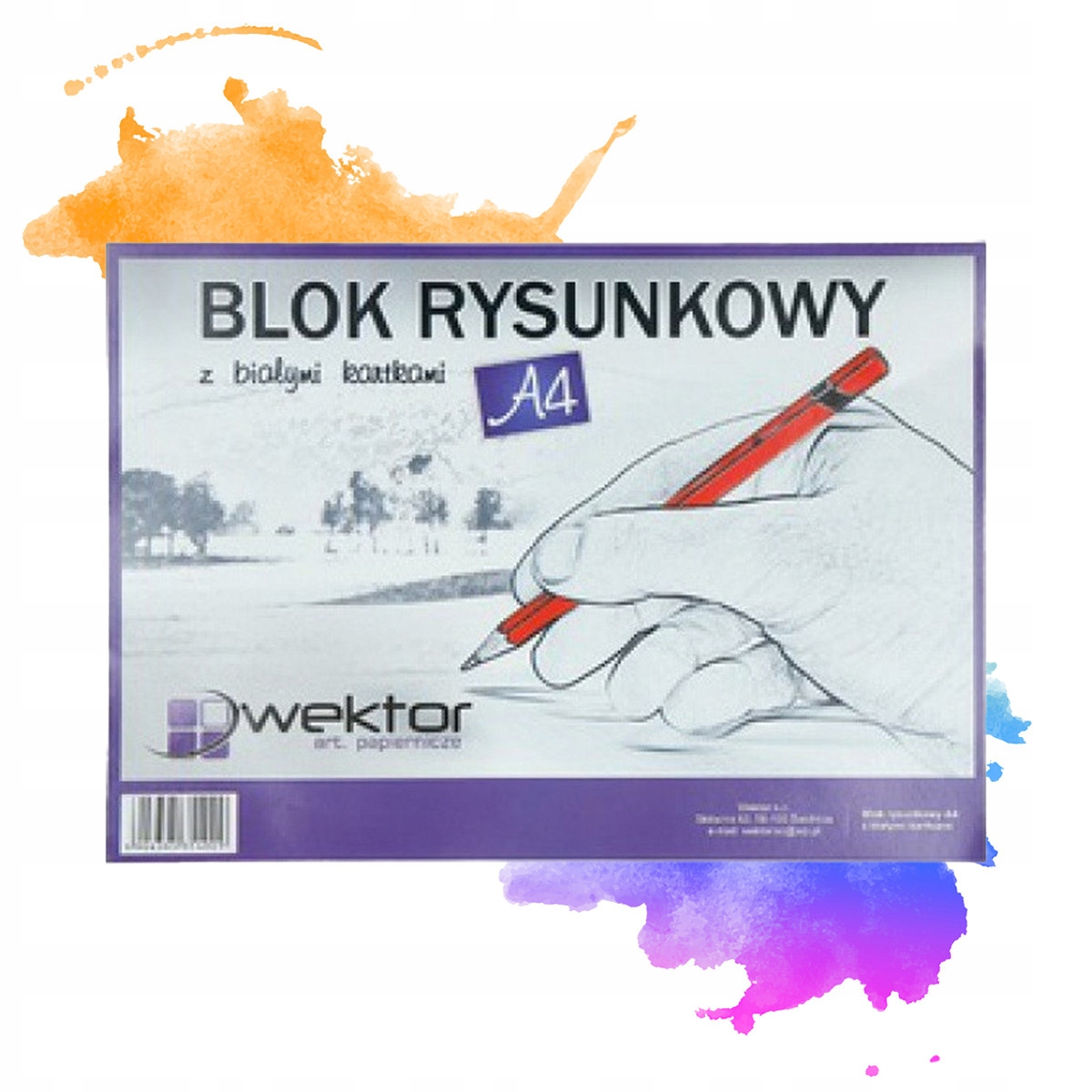 Blok rysunkowy A4 Wektor Marka Wektor