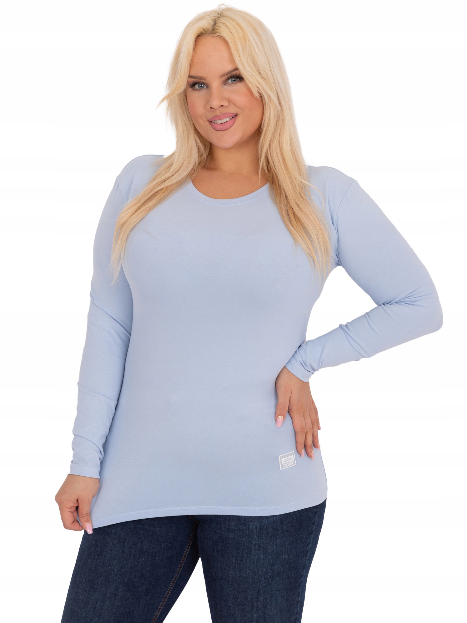 BLUZKA PLUS SIZE damska dopasowana wygodna GŁADKA
