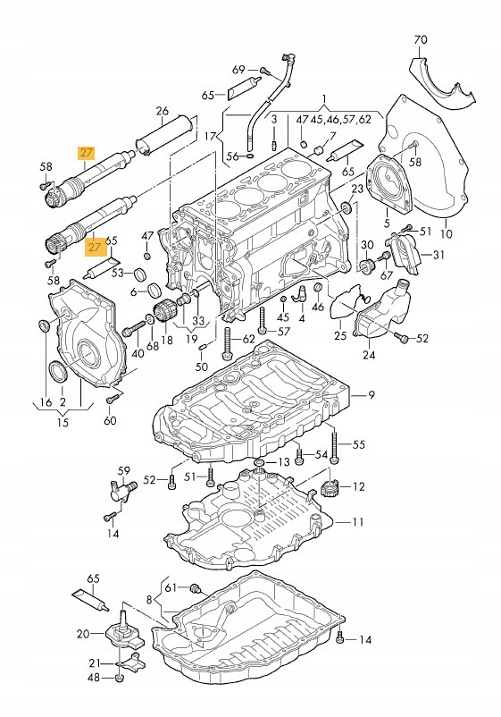WALKI ROWNOWAZACYCH OCTAVIA II SUPERB 2 1 8 TFSi Part manufacturer Borsehung