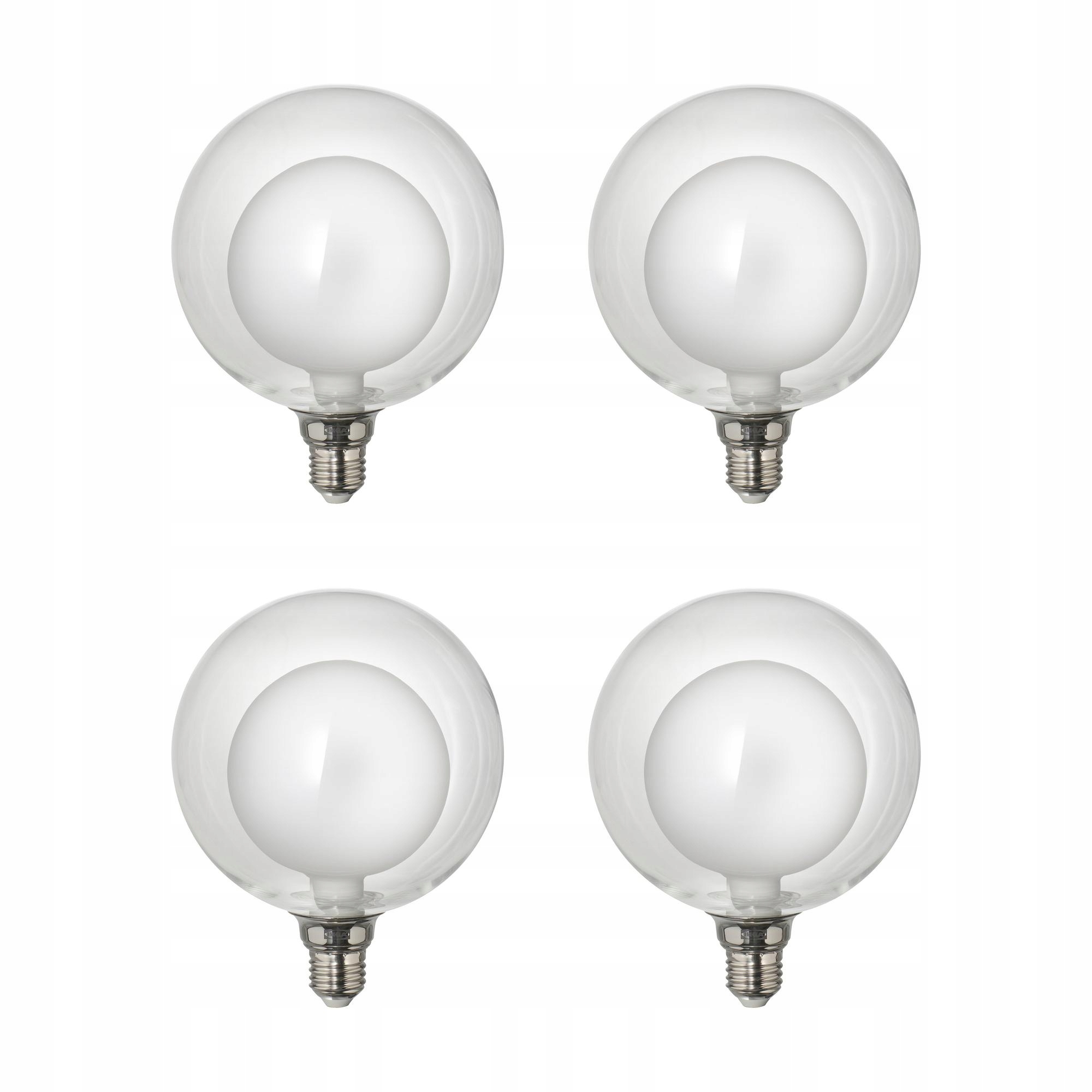 4 ks Led žárovka E27 200lm 2200K Kula Sklo 150 mm Dekorativní