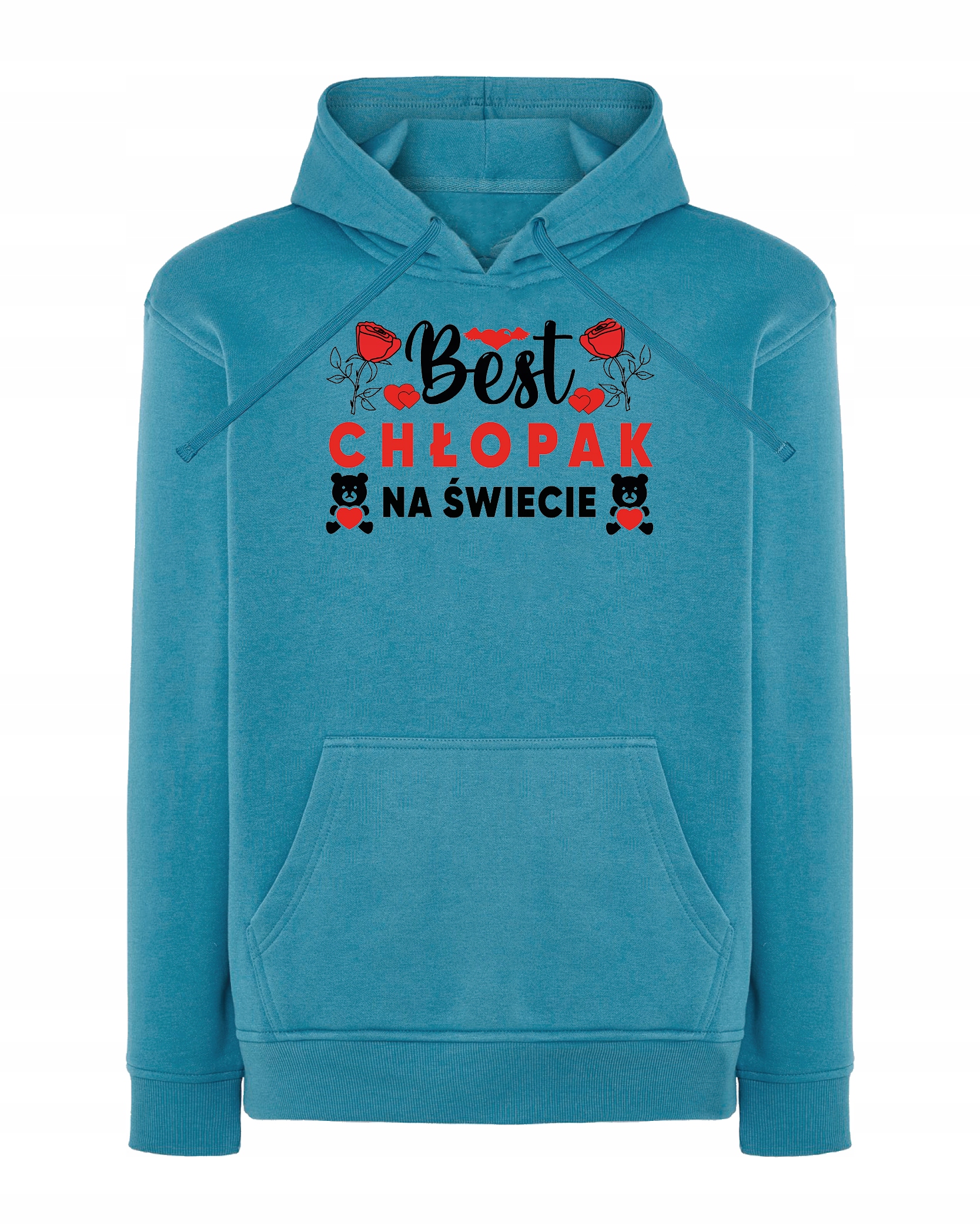 Mikina s kapucí Nejlepší chlapecký den na světě Dárek Modrá M