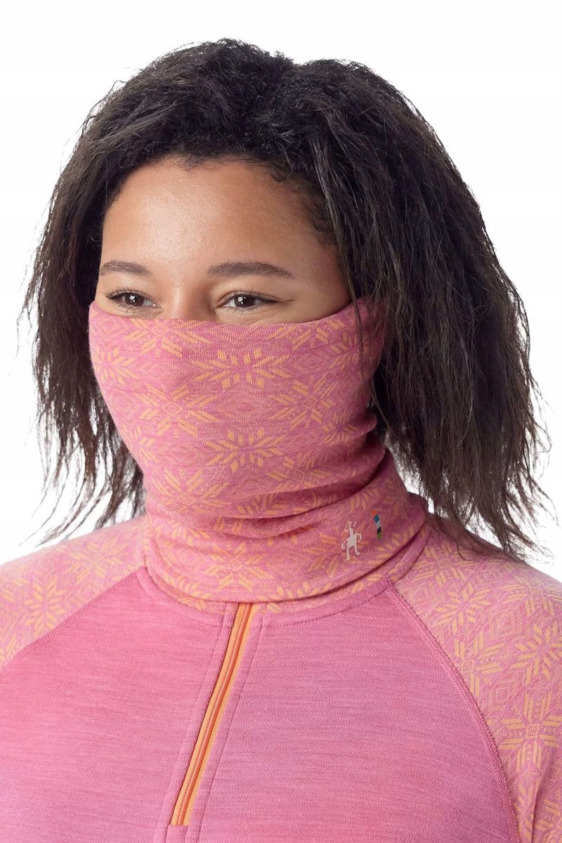 Osłona trekkingowa szyi Smartwool Thermal Merino Reversible różowa Uni