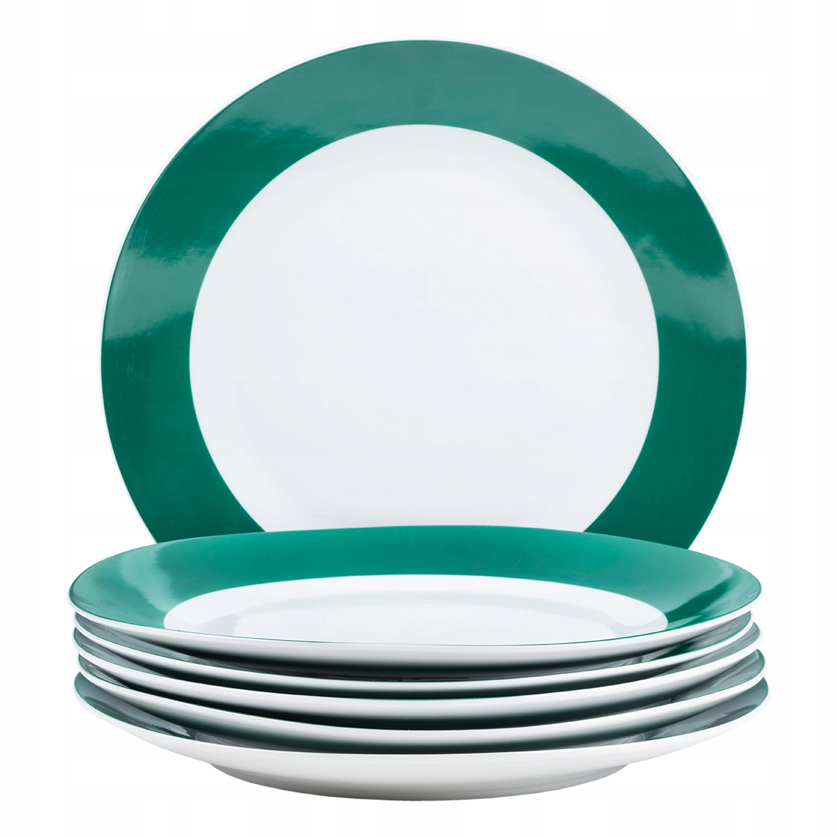 SERWIS OBIADOWY BOHO KOMPLET TALERZY 18EL. ZASTAWA NA 6 OSÓB ZIELONO-BIAŁY Liczba elementów w zestawie 18