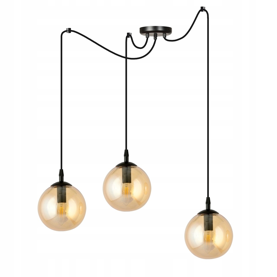 Závěsná lampa pavouk Emibig Gigi 3 medová do obývacího pokoje, jídelny, ložnice, kuchyně