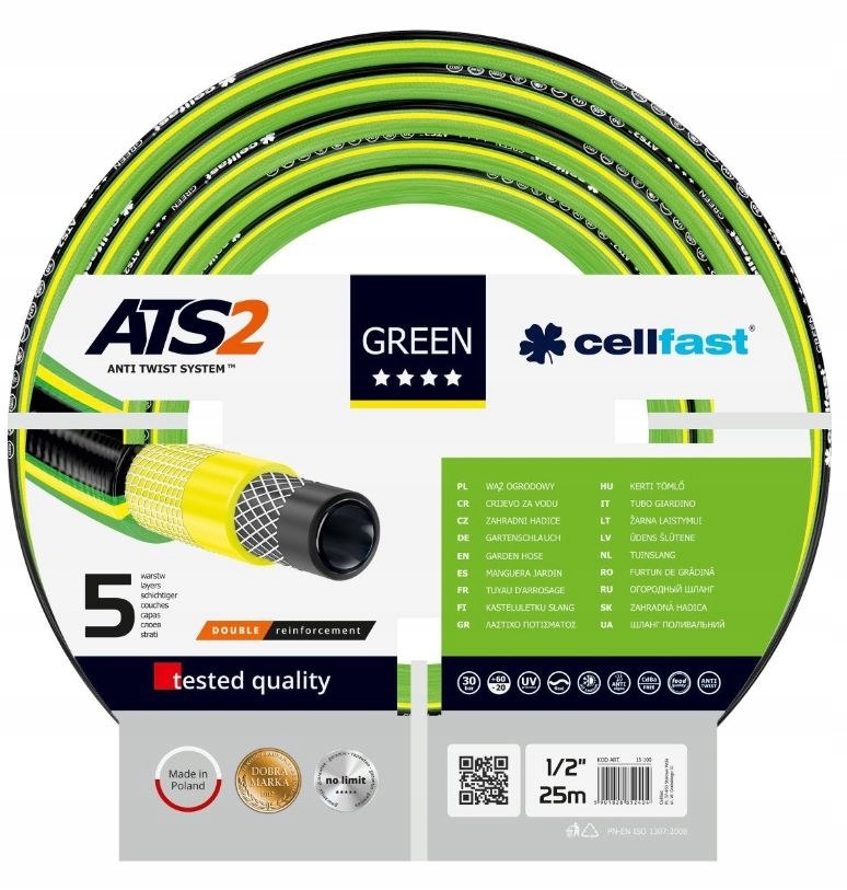 Wąż Ogrodowy Green 5 ATS2 3/4" 25mb Uv Cellfa