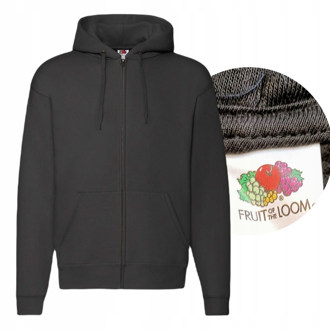 Pánská mikina s kapucí Fruit of the Loom Černá S